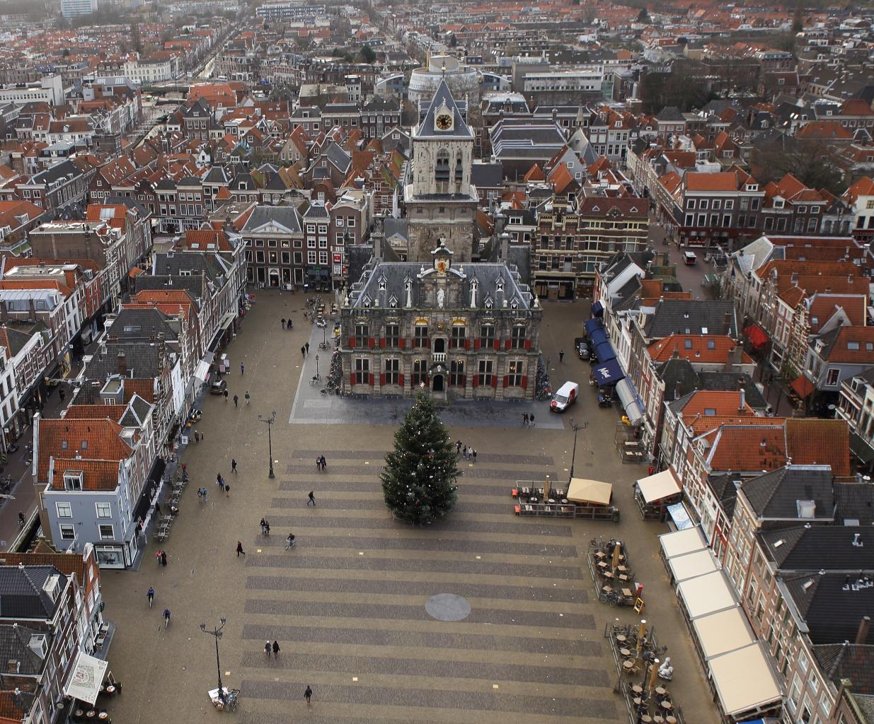 Foto Markt in Delft, Zien, Gezellig borrelen, Rondwandelen - #1