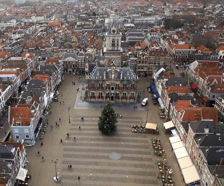 Foto Markt in Delft, Zien, Gezellig borrelen, Rondwandelen