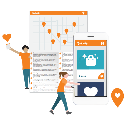 stadsgids mobiel en plattegrond